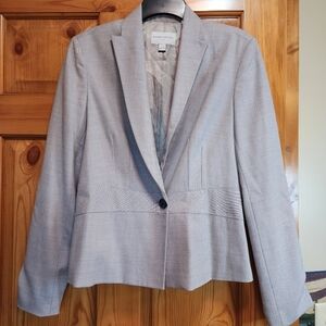 Banana Republic Women's Gray Wool Blend Peplum Blazer, Size 12